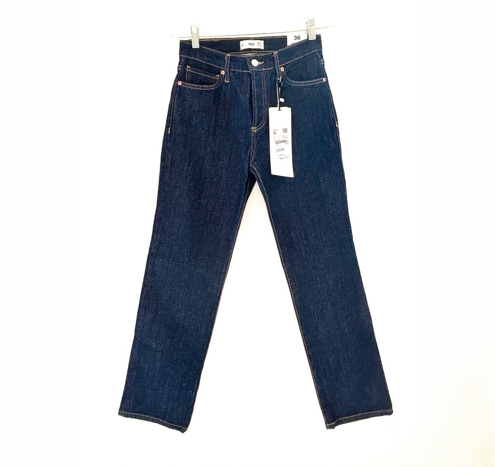 MNG Denim Jeans, Women’s Size 4, Straight, Regular Mid Rise, NWT